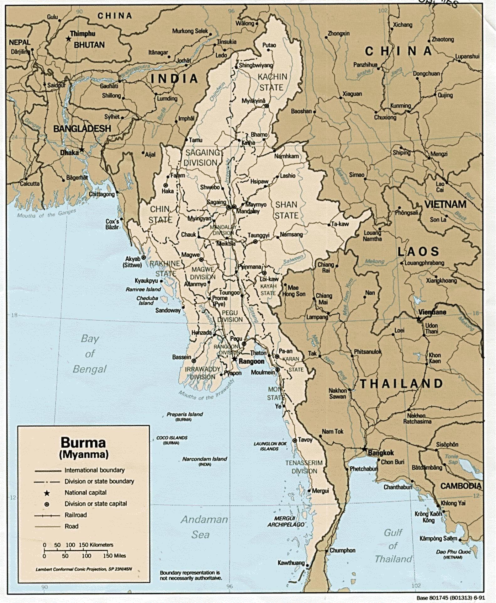 myanmar sea port map