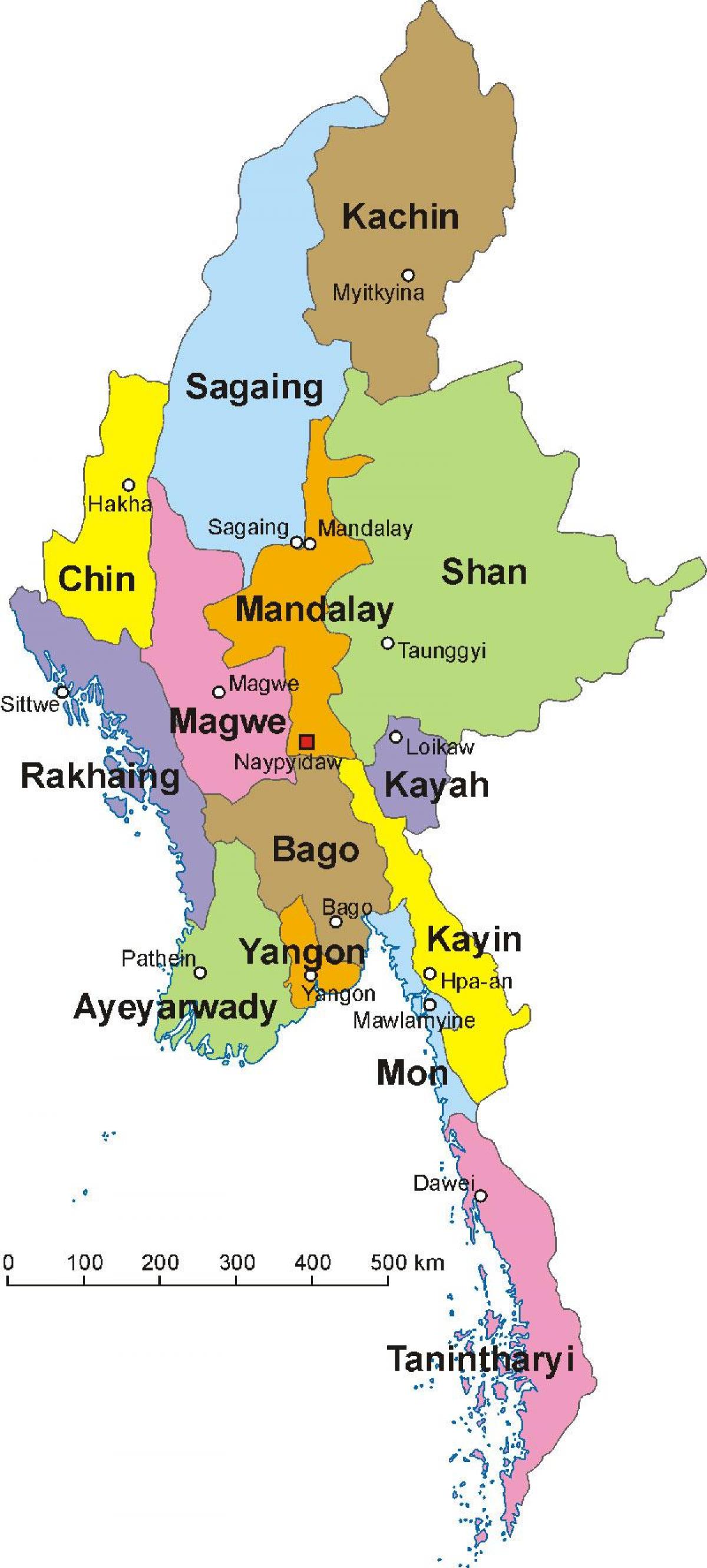 Myanmar map photo