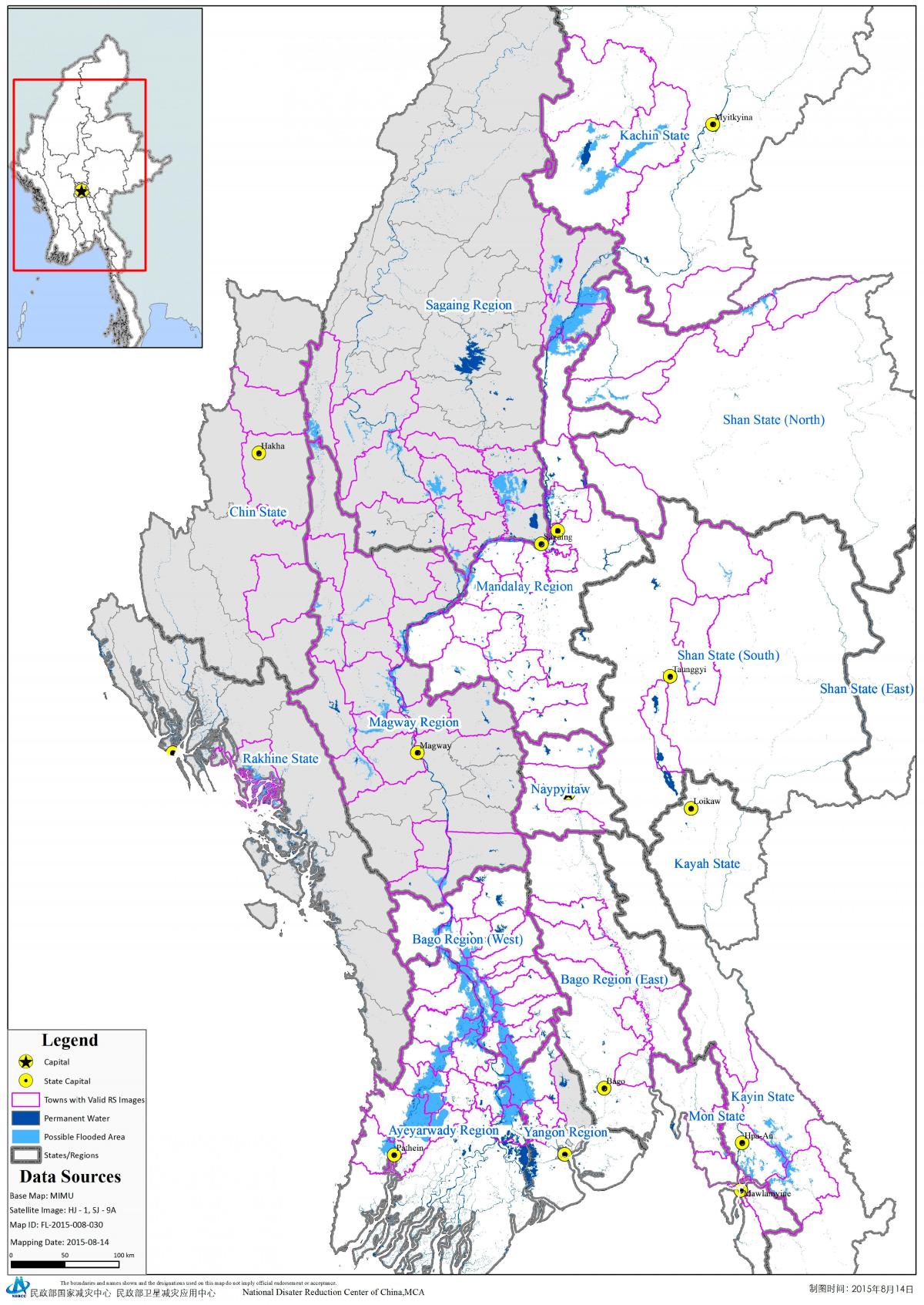 Map of mimu Myanmar