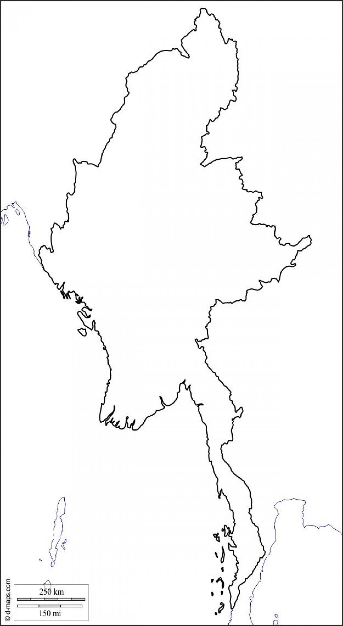 Map of Myanmar drawin