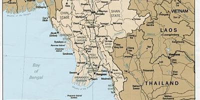 Yangon Burma map